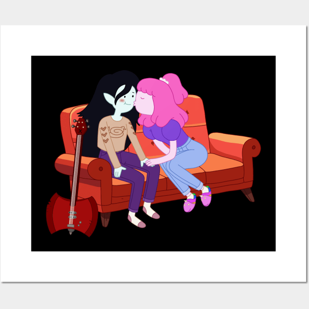 Marceline and Bubblegum Bubbline Wall Art by maxtrology